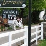 Wedding Carriage Approaches The Inn