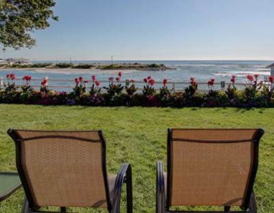 Chairs On Ocean View Lawn